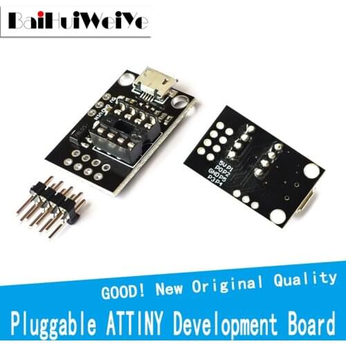 Pluggable ATTINY Development Programming Bare Board For ATtiny13A/ATtiny25/ATtiny45/ATtiny85 Programming Editor Micro Usb Power