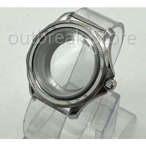 CORGEUT 41mm Sapphire 316L stainless Watch Case For Japan NH35 NH36 Miyota 8215 Series ETA 2836 Automatic Movement Watch Parts