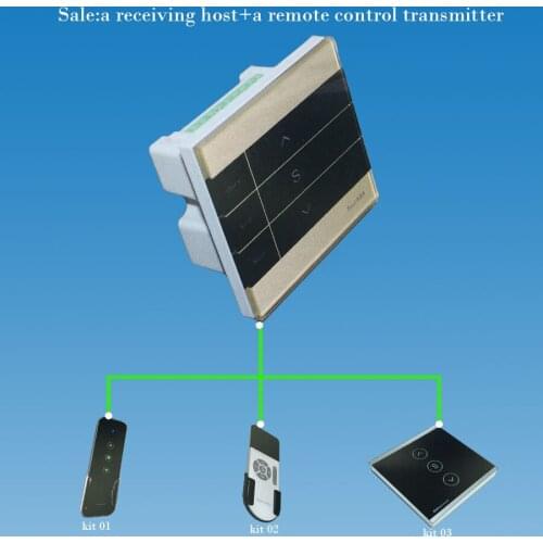 OMATE Type86 Touch screem single remote control DC24V55W Fenestration Interlligent receiver of tubular motor