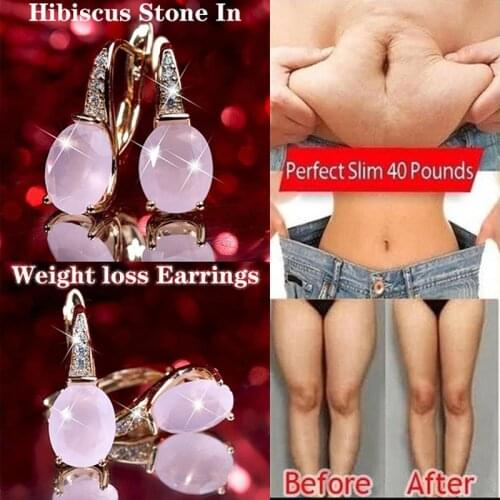 Exquisite Slimming Earrings Earring WeightLoss Earring Cubic Zirconia Magnetic Therapy Earring Chakra Burning Fat Health Jewelry