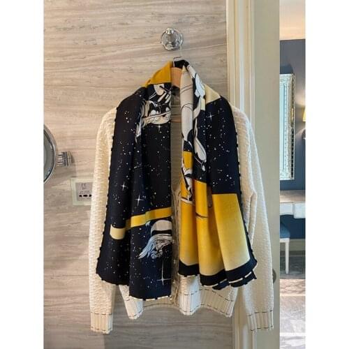 Fashion Print Pashmina Scarf Wraps Large Square Women Winter Wool Scarves Shawl 132*132cm
