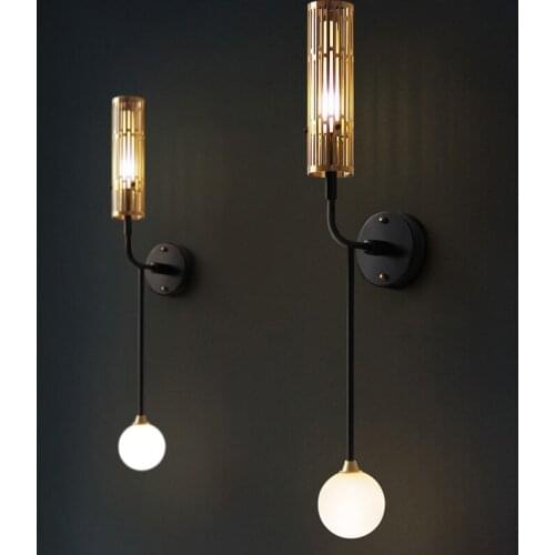 Nordic industrial wall lamps for restaurant cafe bar vintage mirror front lamp aisle balcony bedroom bedside sconce wall lights