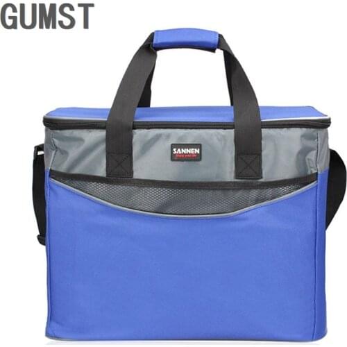 34L Extra Large Thickening Cooler Bag 600D Oxford Ice Pack Insulated Lunch Bag Cold Storage Bags Fresh Food Picnic Container