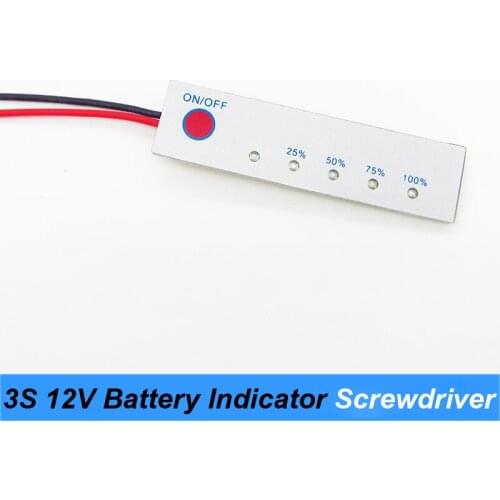 Lithium Battery Capacity Tester 12V 12.6V Panel Electric Power Display Indicator Board batteries for screwdriver