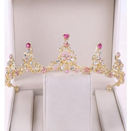 FORSEVEN Shining Crystal Tiaras Crowns Headbands Diadem Women Girl Birthday Headpieces Bride Noiva Wedding Party Hair Jewelry