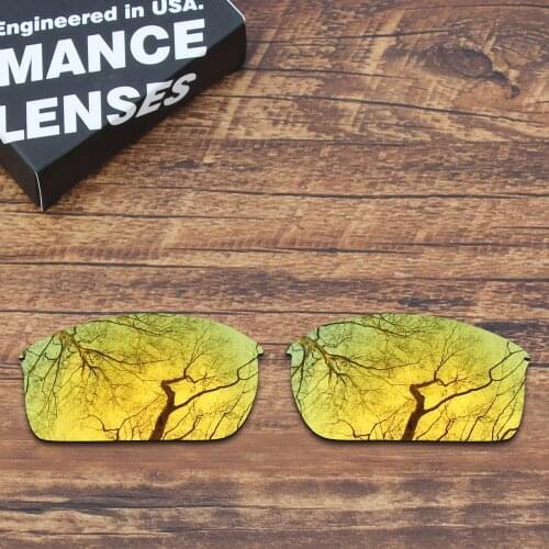 ToughAsNails Polarized Replacement Lenses for Oakley Wiretap Sunglasses Gold Mirrored