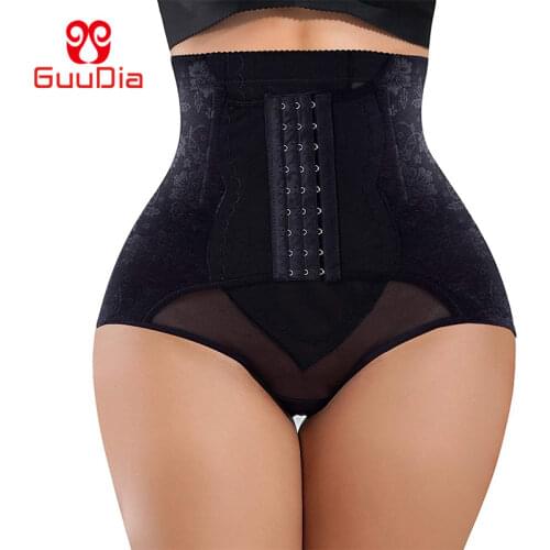 GUUDIA Women High Waist Tummy Control Panties Butt Lifter Body Shaper Shaping Briefs Shapewear Slimming Underwear Seamless Mesh