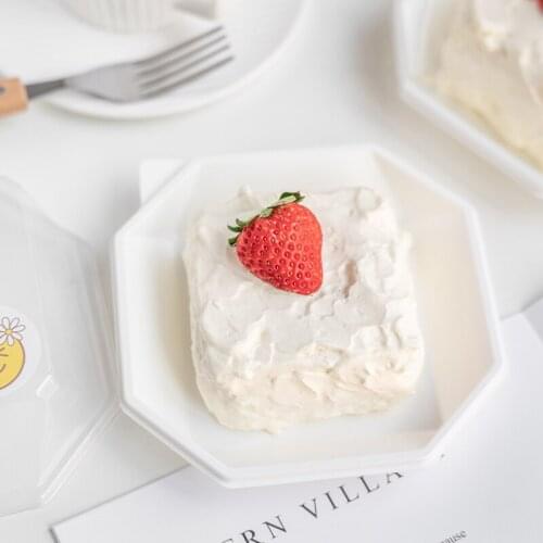 Octagon Soymilk Milkful Layer Cake Packaging Box Blister Box For Sandwich Puffs Baked Dessert Baking Shop Packaging Tools 50PCS