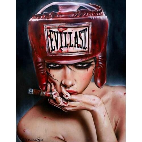 High quality Oil painting Canvas Reproductions IM GONNA KNOCK YOU-OUT by Brian M.Viveros Painting hand painted