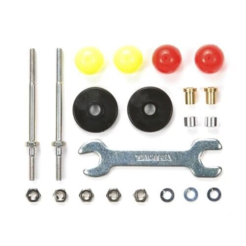 1Bag Long Stabilizing Pole & Low Friction Plastic Roller Set 13mm 15408 Mushroom Head Spare Parts for Tamiya Mini 4WD Car Model