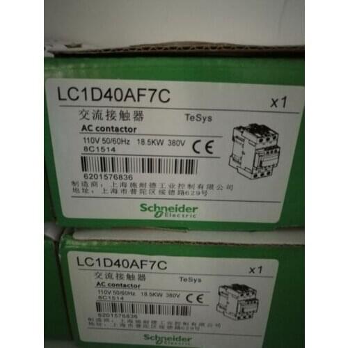 1PC New Schneider contactor LC1D40F7C 110VAC