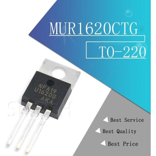 10PCS MUR1620CTG TO220 MUR1620CT TO-220 MUR1620 1620CTG new and original IC