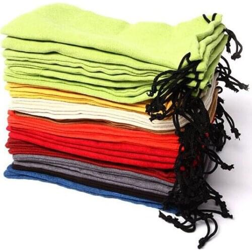 1000 stks/partij Microvezel Zacht Lenzenvloeistof Case Sunglass Opbergtas Glazen Sieraden Horloge Kleurrijke Pouch 18*9 cm Grati