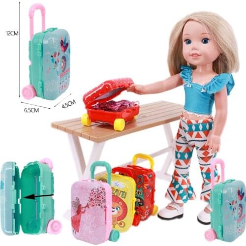 2021Newest Suitcase Doll Clothes Accessories For 14.5 Inch Wellie Wisher&Nancys&32-34 cm Paola Reina Russian Toys ,Festival Gift