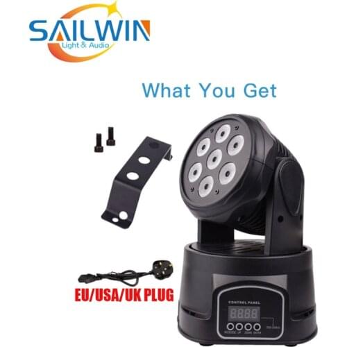 7X8W RGBW LED Stage Light Moving Head Beam Party Lights DMX-512 Led DJ Xmas Christmas Sound Active LED Par DJ Lighting For Event