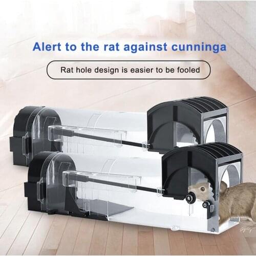 Household Indoor Automatic Lock Mousetrap Mousehole Type High Sensitivity Pedal Translucent Shape Mouse Repeller
