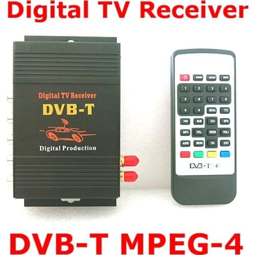 Car Digital TV Tuner Receive Car DVB-T MPEG-4 Dual Tuner 140-200KM/H DVB T SD for Europe Middle East Australia