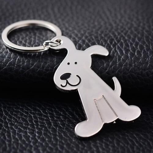10PCS Chaveiro!Creative Personality Smooth Dog Keychain Car Keyring Charm Metal Pendant keyfobs Novelty Accessories Gift J019