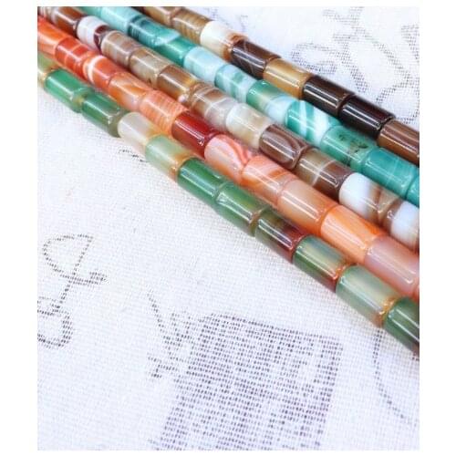 Natural Stone 8*12MM peacock Agates cylinder Shape Beads Strand For Jewelry Making bracelet gfh5d