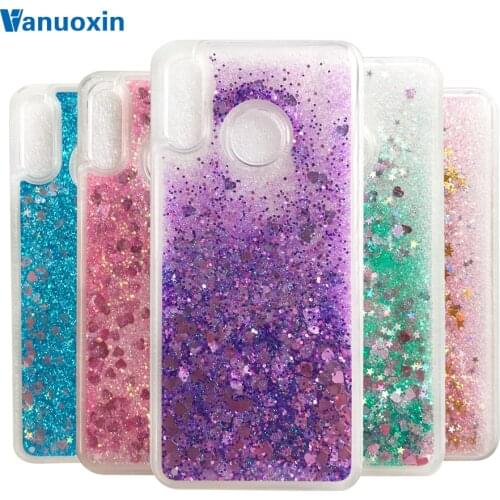 Honor 10 lite case on for Huawei Honor 9 10 case Glitter Dynamic Liquid Soft TPU Back cover For Huawei Honor 10 lite phone cases