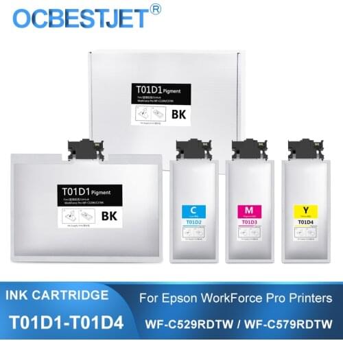 T01D1 T01D2 T01D3 T01D4 Ink Cartridge With Pigment Ink For Epson WorkForce Pro WF-C529RDTW WF-C579RD2TWF WF-C579RDTWF Printer