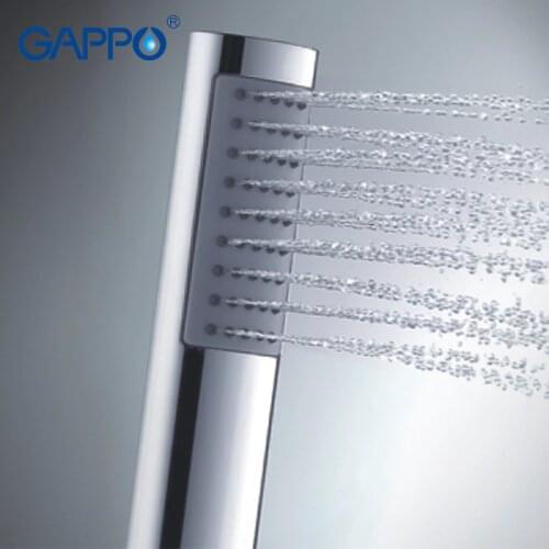 Gappo 1Pc High Quality Long Shower Heads hand shower heads bathroom fixture ABS in chrome Plated water saving shower heads GA02
