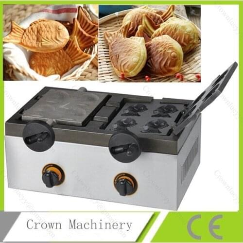 LPG Gas Fish shape waffle baker;fish cake machine