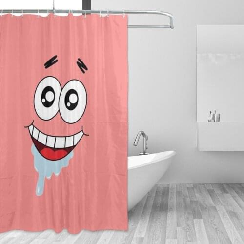 Sponge Baby Bathing Bathroom Bath Curtain cartoons Anime Waterproof Polyester Fabric High Quality Show Curtain