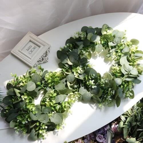 44 cm artificial flower wreath grass ring garden wedding door decoration outdoor window wreath christmas home decoration
