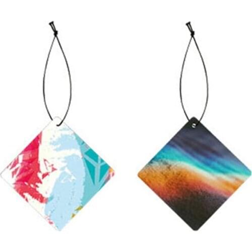 Colorful Styling Hanging Car Solid Perfume Papers Car Interior Decoration Air Freshener Mirror Auto Car Ornaments E7CA