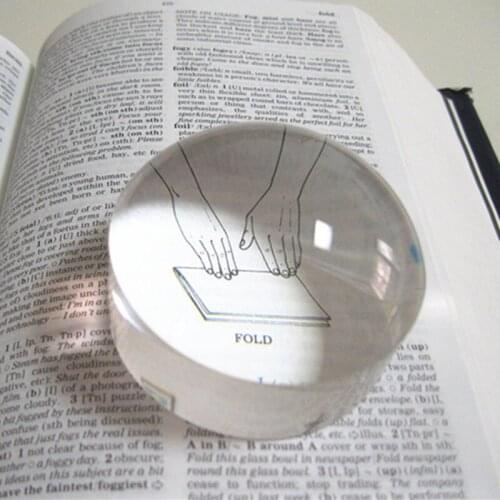 STOEMI 6912 4X Transparent Circle Domed Magnifying 2.5" 65mm Paperweights Light Gathering Cabochon Dome Magnifier