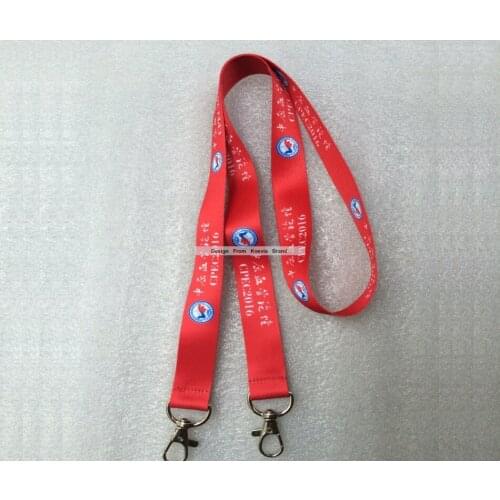 Custom Logo Text Sublimation Print Exhibition Meeting Conference Promotion Double 2 Hook Neck Lanyards For Pouches Card Holder