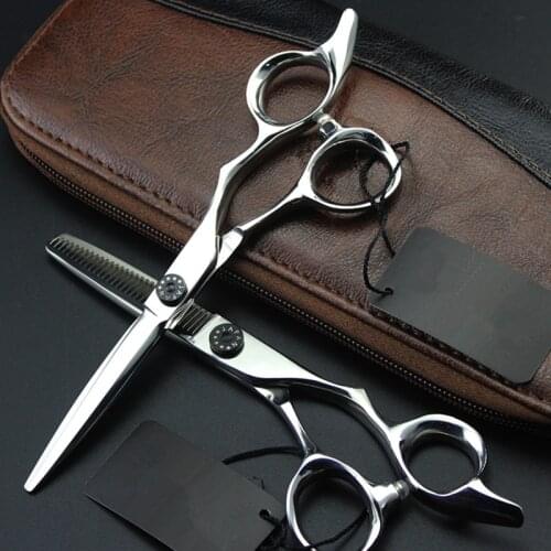 Professional japan 440c 6 inch hair scissors set cutting barber makas hair salon scisors thinning shears hairdressing scissors