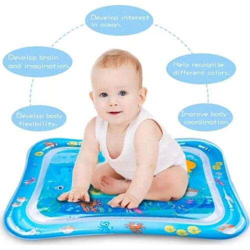 Ocean World Kids Inflatable Water Mat Infants And Toddlers Fun Time Play Activity Center Stimulation Growth Water Mat