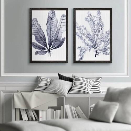 Nordic Canvas Poster 2 Set Plant Tree Painting Wall Art Simplicity Prints Modular Pictures Home Decoration For Living Room Frame