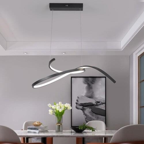 NEO Gleam Modern Led Chandelier for dining kitchen room bar restanturant Matte Black/White 90-260V Pendant Chandelier Fixtures