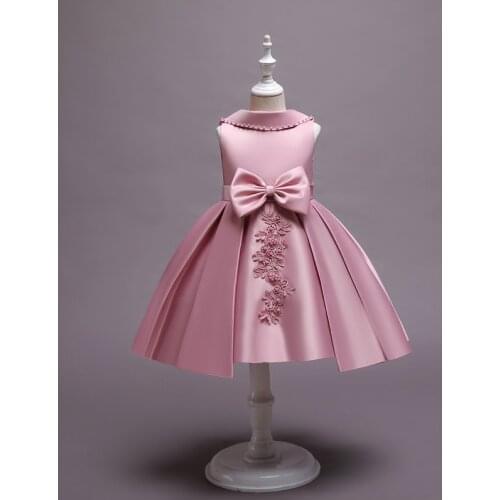 Elegant Flowers Girls Holiday Party Dresses Prom Kids Princess Birthday Baptism Dress Prom Performance Show Girls Baby Dress