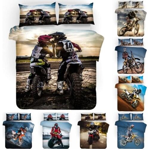 3d Lifelike Motorcycle Printing Duvet Bed Duvet Cover King Comforter Set High Quality Bed Linen Queen For Boys Adults Lovers
