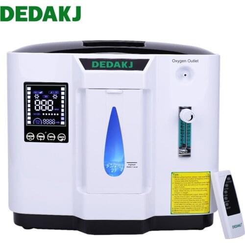 DEDAKJ 1L-7L Portable Oxygen Concetrator Household Oxygen Generator DE-1A Oxygen Maker Anion Function Oxygen Making Machine 110V