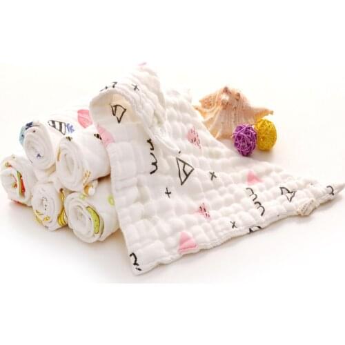 Eight-layers Muslin Cotton Gauze Baby Bibs Triangle Drooling Towel Newborn Bib Autumn Winter Thickening Soft Non-flurescent