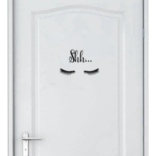 YOYOYU Vinyl Wall Decal Beauty Eyelash Shh...Pattern Removeable Home Sticker Door Decor Room Decoration YO149