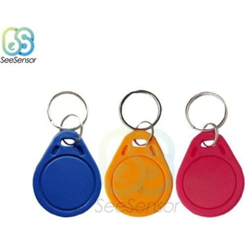 10pcs/lot 13.56MHz Access Control RFID IC Key Tags Keyfobs Token NFC TAG Keychain ABS Waterproof