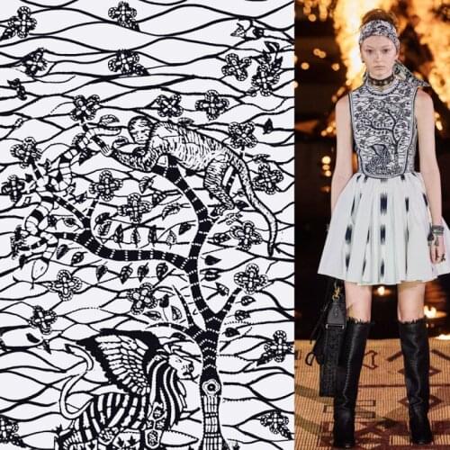 145*50cm new animal digital printing imitation cotton fabric fashion womens dress shirt comfortable fabric