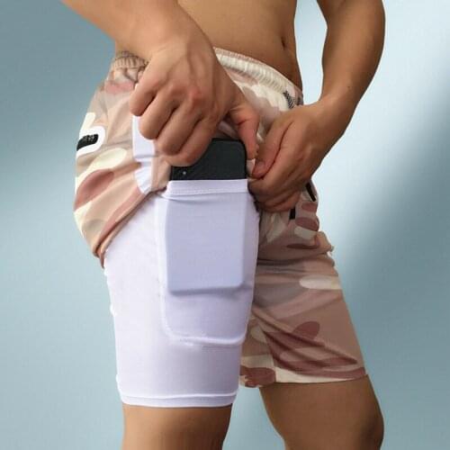 2020 Summer Running Shorts Men 2 in 1 Sports Jogging Fitness Shorts Training Quick Dry Mens Gym Men Shorts Sport gym Short Pants