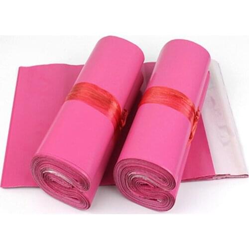 50pcs Deep Pink Envelope Bag Self-seal Adhesive Courier Storage Bags Deep Pink Plastic Poly Mailer Postal Gift Box Shipping Bags