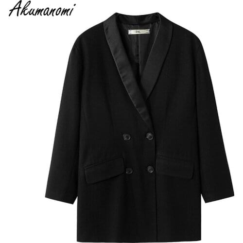 Женские двубортные пиджаки AKUMANOMI China At AliExpress