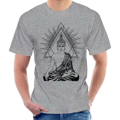 Buddhist Spiritual Religion T Shirt Meditation Ohm Hindu Yoga Zen Ghandi Yantra Men Cotton Tees Harajuku Streetwear