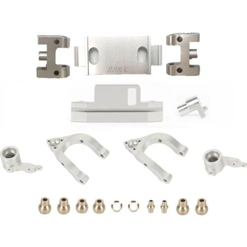D12 CNC Metal Upper & Lower Swing Arm Steering Cup Knuckle Accessories Set for WPL D12 1/10 RC Car Upgrades Parts