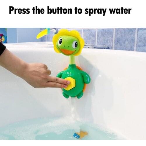 Baby Funny Spray Educational Toys Cartoon Sprinkler Water Game Swimming Pool Bathing Tub Tortoise Shower Faucet