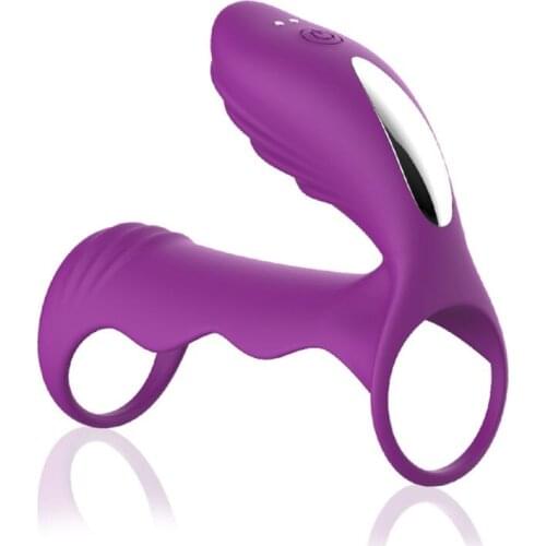 Male Penis Vibrating Ring Delay Ejaculation Cock G spot Stimulator Clitoris Massager Anal Dildo Vibrator Sex Toys for Men Women